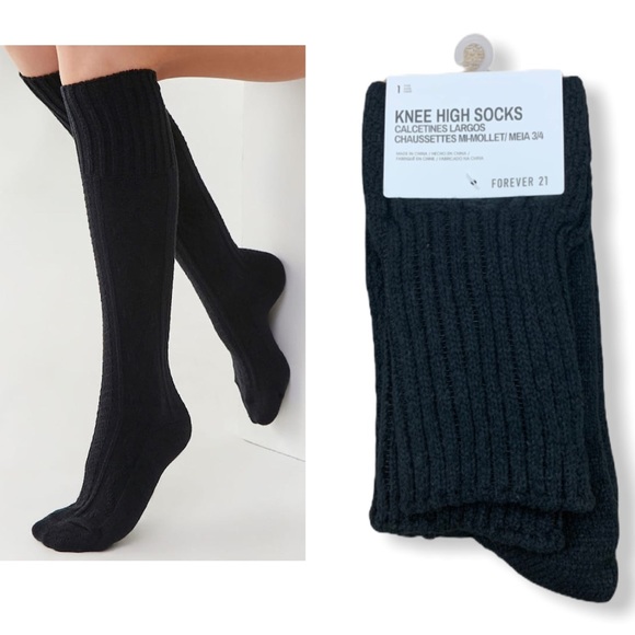 Forever 21 Accessories - Sweater Knitted Pattern Knee High Socks
